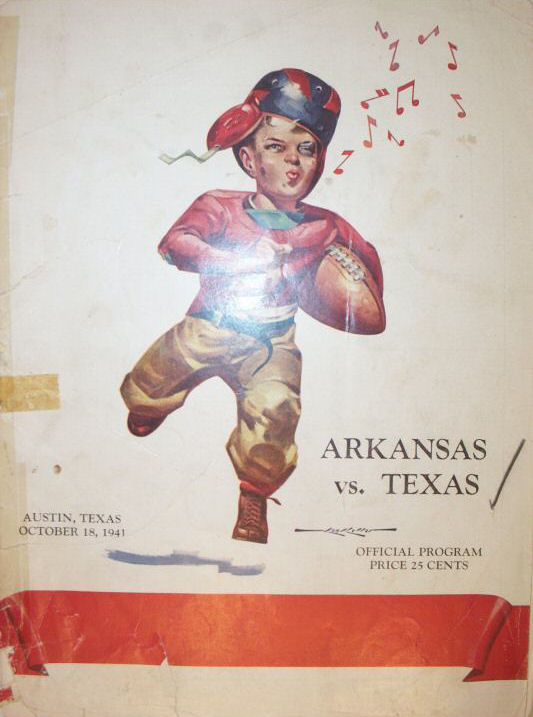 1941 Arkansas vs Texas Program